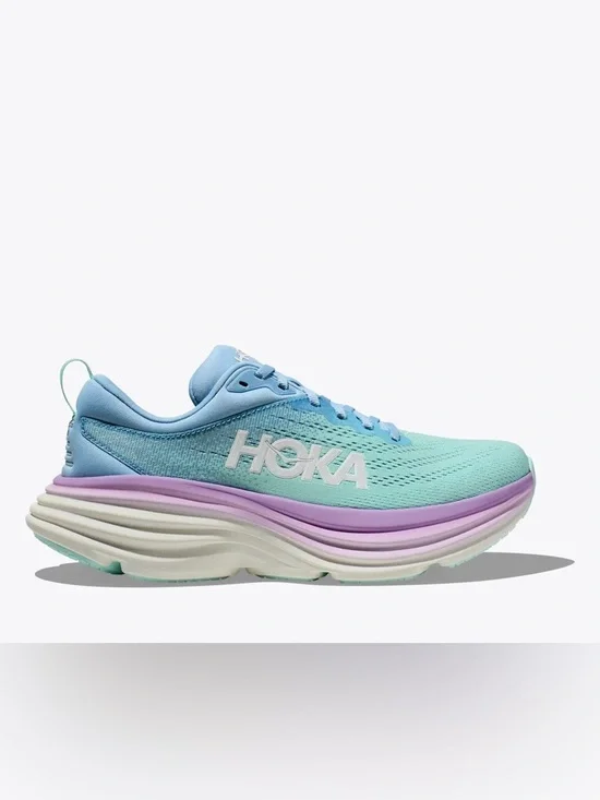 Hoka Womens Bondi 8 Running Shoes Size 7.5B Blue Lavender Gradient lightweight - Picture 7 of 7